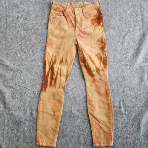 Mother Jeans High Waisted Looker Women's 26 Dye Hopscotch Corduroy Preppy Ankle